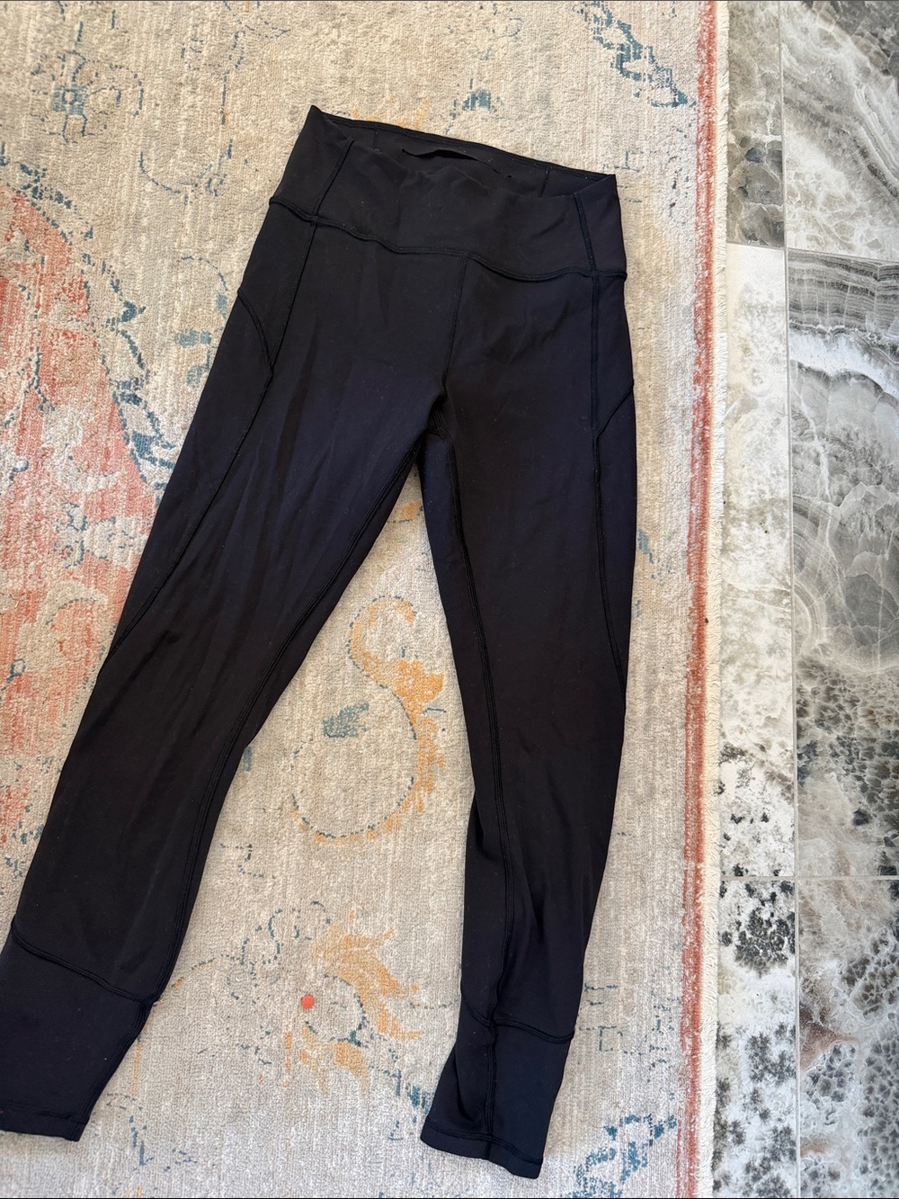 lululemon athletica Black High-Rise Leggings with Wide Waistband
